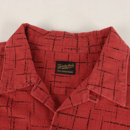 カスリプリントチェック オープンカラー フランネルシャツ(T-PRINT FLANNEL SHT)
