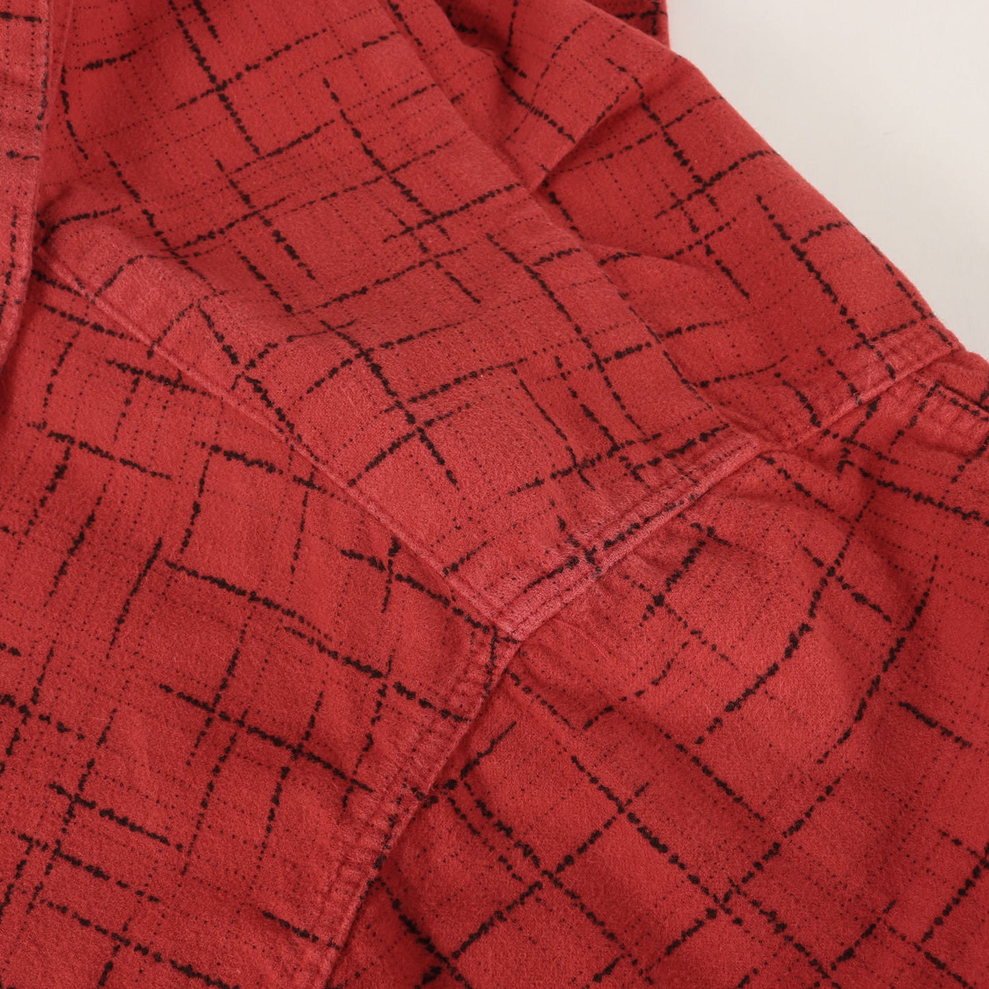 カスリプリントチェック オープンカラー フランネルシャツ(T-PRINT FLANNEL SHT)
