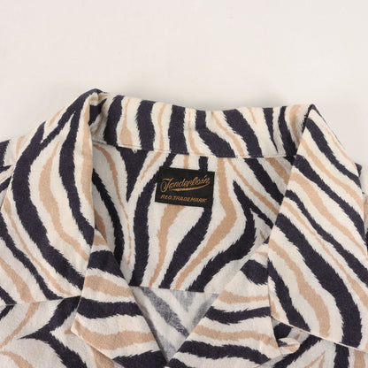 ゼブラ柄 オープンカラー フランネルシャツ(T-PRINT FLANNEL SHT A ZEBRA)