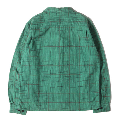 カスリプリントチェック オープンカラー フランネルシャツ(T-PRINT FLANNEL SHT)