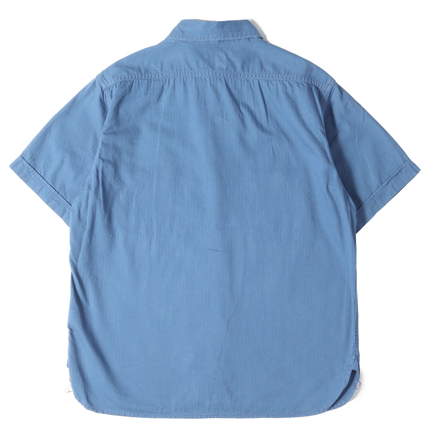ワッペン付き ヘリンボーン ワーク 半袖シャツ(T-G. S SHT HB S/S)