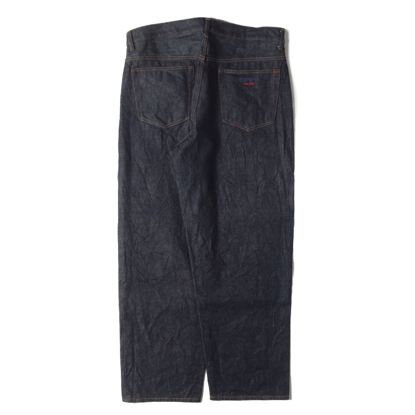 24SS クラシックロゴ刺繍 バギー リジッド デニムパンツ(Baggy Jean)