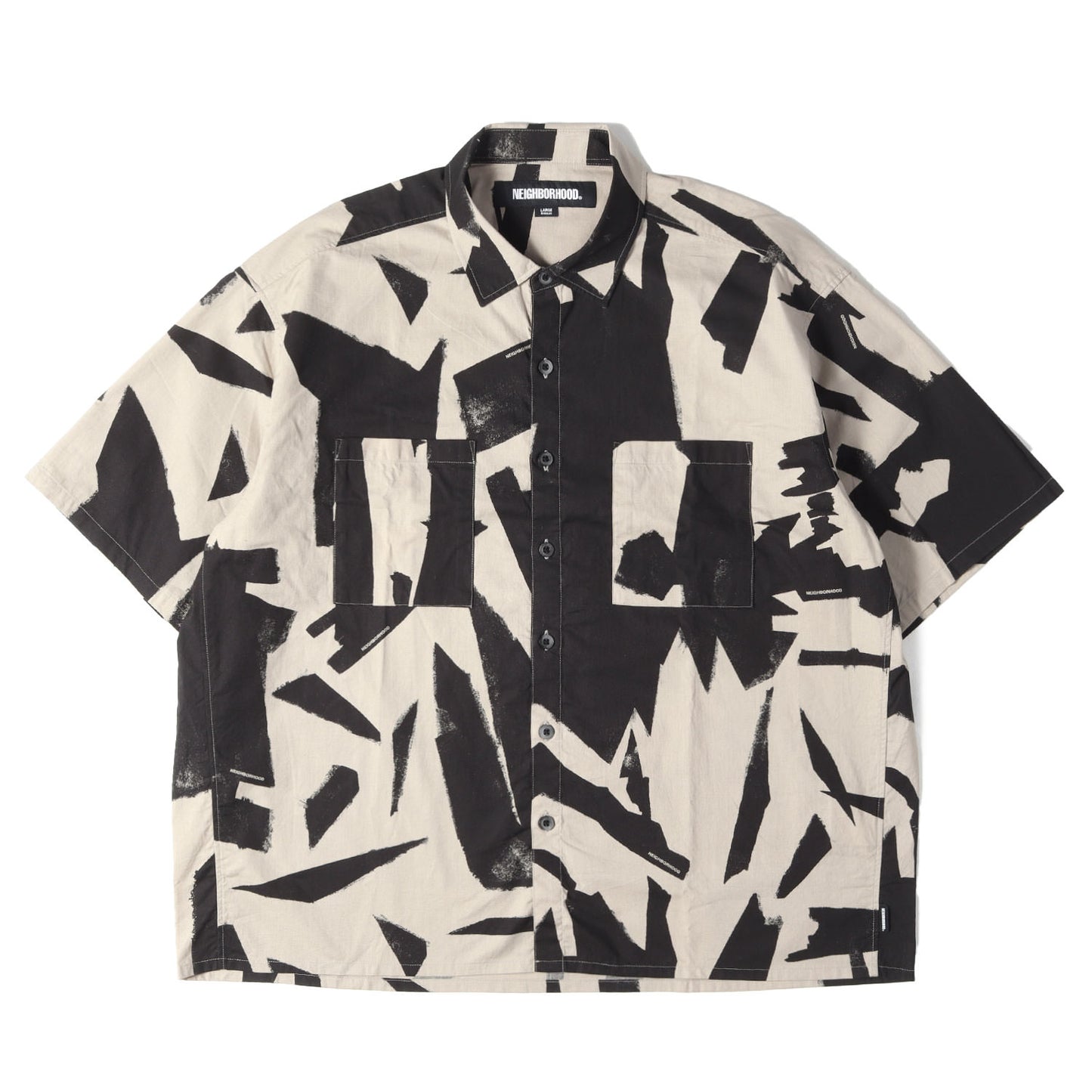 25SS アブストラクト 総柄 コットン 半袖シャツ(ABSTRACT PATTERN PLAIN SHIRT)