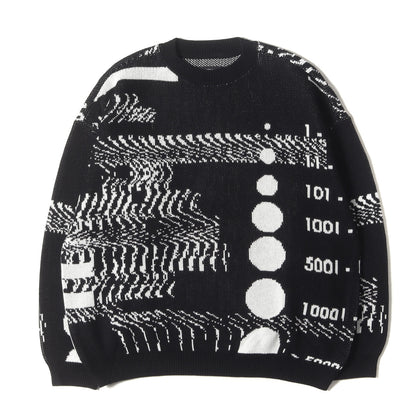 23AW 全面グラフィック オーバーサイズ ニットセーター(COVID-19 KNIT SWEATER)