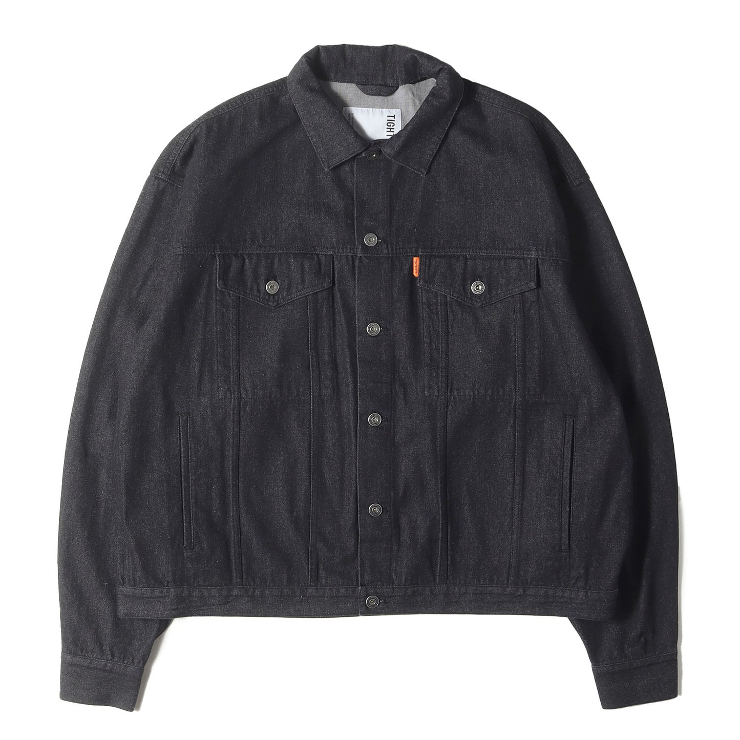 24AW ロゴプリント 3rdタイプ オーバーサイズ デニムジャケット(LABEL LOGO DENIM JACKET)