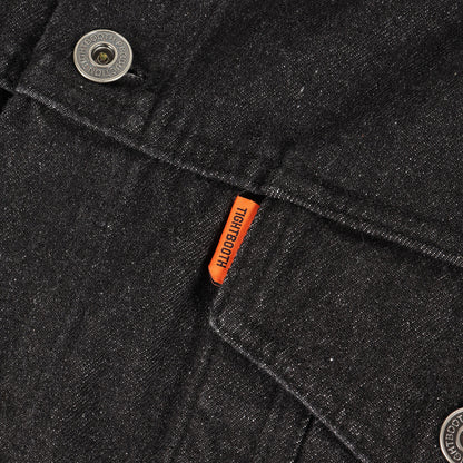 24AW ロゴプリント 3rdタイプ オーバーサイズ デニムジャケット(LABEL LOGO DENIM JACKET)