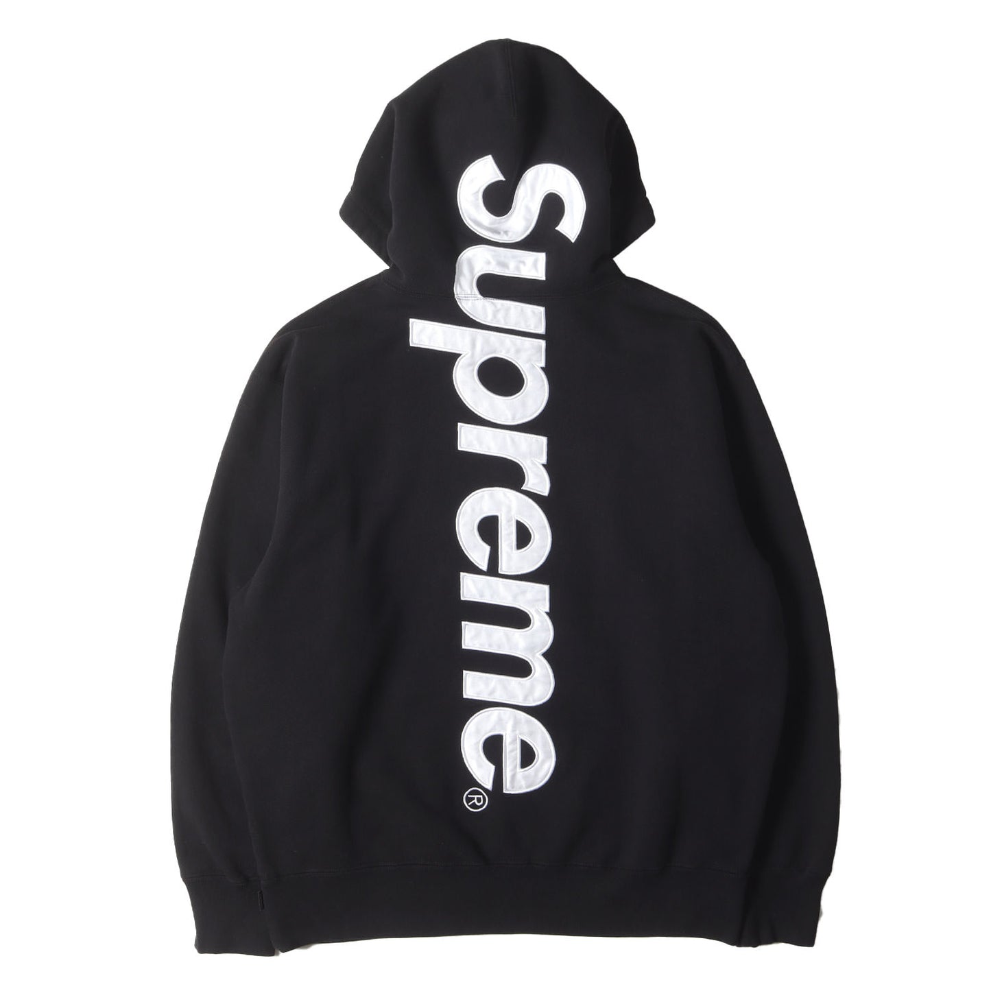 22AW ビッグサテンアップリケ スウェットパーカー(Satin Applique Hooded Sweatshirt)