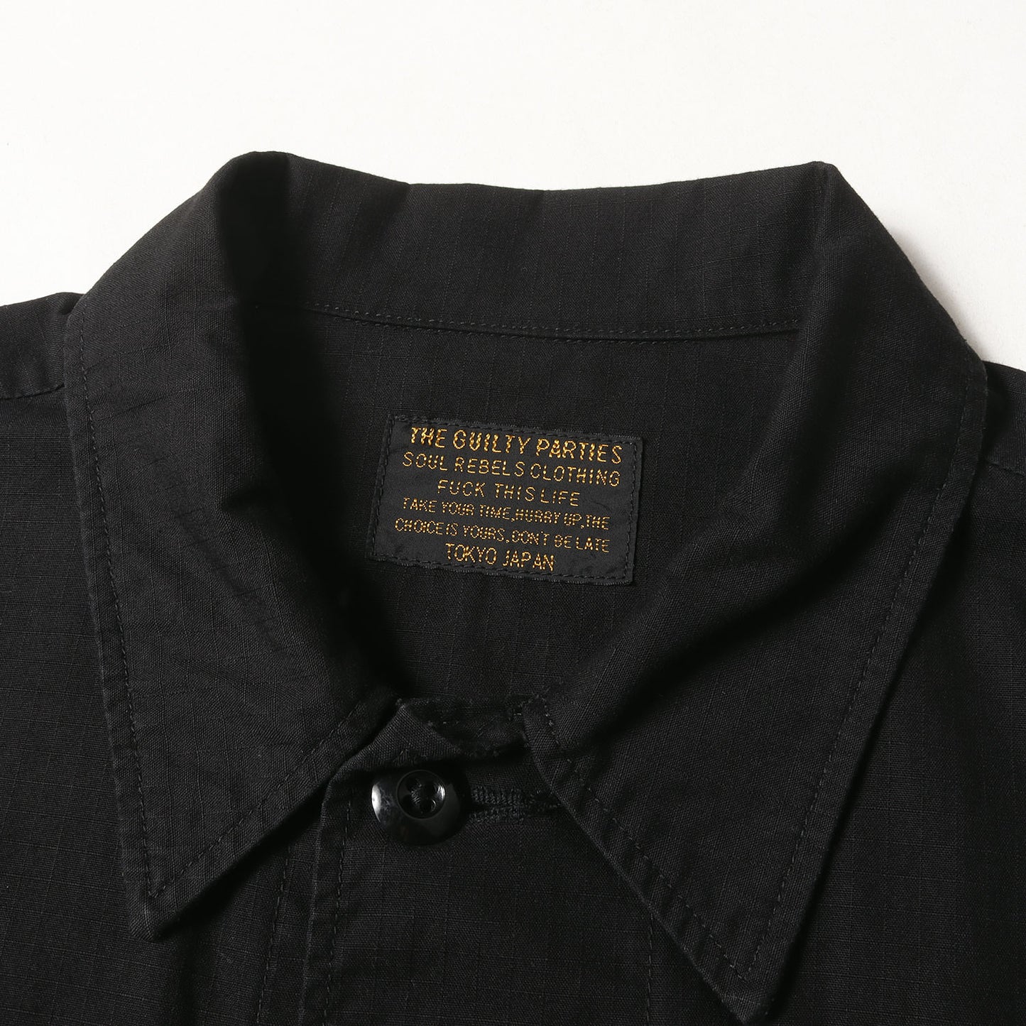 24SS アーチロゴ刺繍 リップストップ アーミーシャツ(ARMY SHIRT)