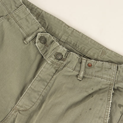 21AW ドリップ加工 ヘリンボーン スリム カーゴパンツ(HERRINGBONE TWILL CARGO TROUSER)