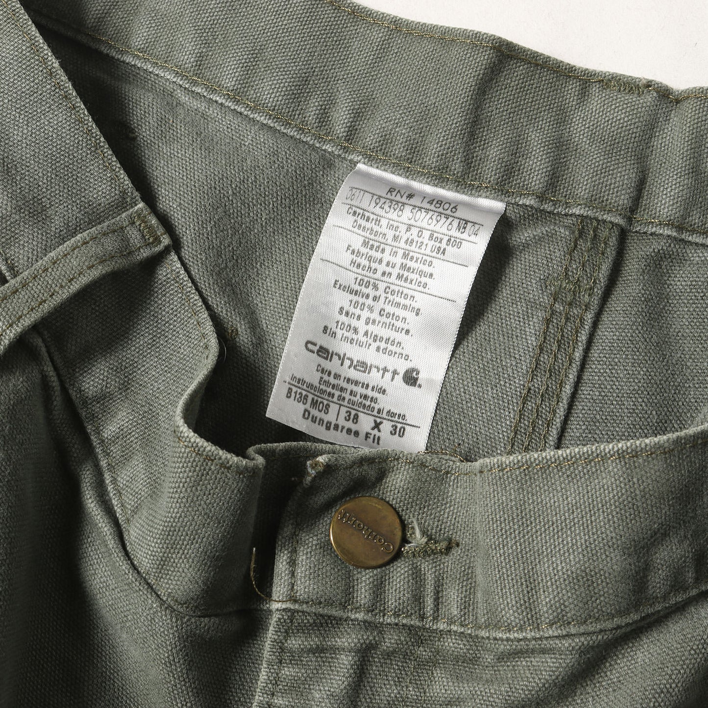 [雰囲気抜群] 00s ダックキャンバス ダブルニー ペインター ワークパンツ メキシコ製