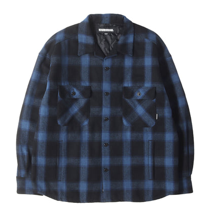 22AW バッファローチェック 裏地キルティング ウール シャツジャケット(BUFFALO CHECK SH LS)