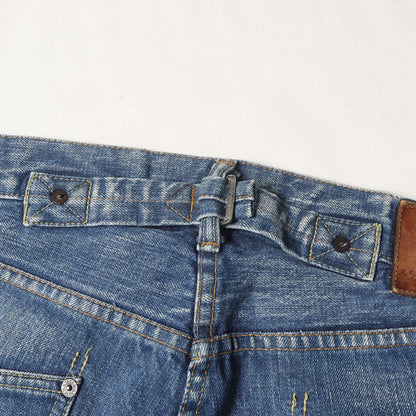 ヴィンテージ加工 シンチバック付き セルビッチ デニムパンツ