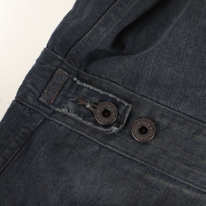 24SS ダメージリペア加工 カバーオール デニム オールインワン / ジャンプスーツ つなぎ