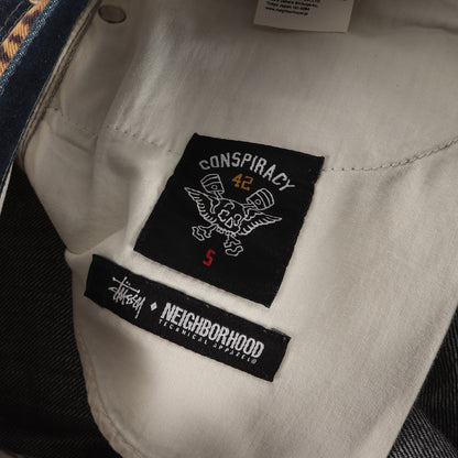 ×STUSSY Boneyards ディープ ミディアム デニムパンツ(BY DEEP MIDI / 14OZ-PT)
