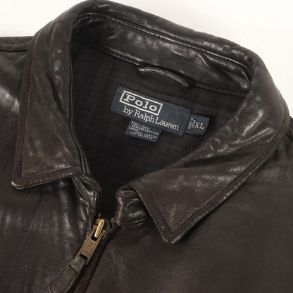 [希少 雰囲気抜群] 90s ライナー ブラックウォッチ柄 ラムスキンレザー スイングトップ ジャケット