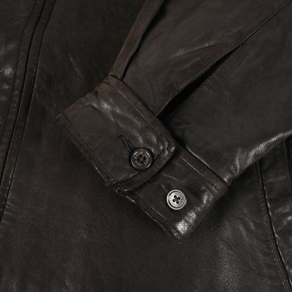 [希少 雰囲気抜群] 90s ライナー ブラックウォッチ柄 ラムスキンレザー スイングトップ ジャケット