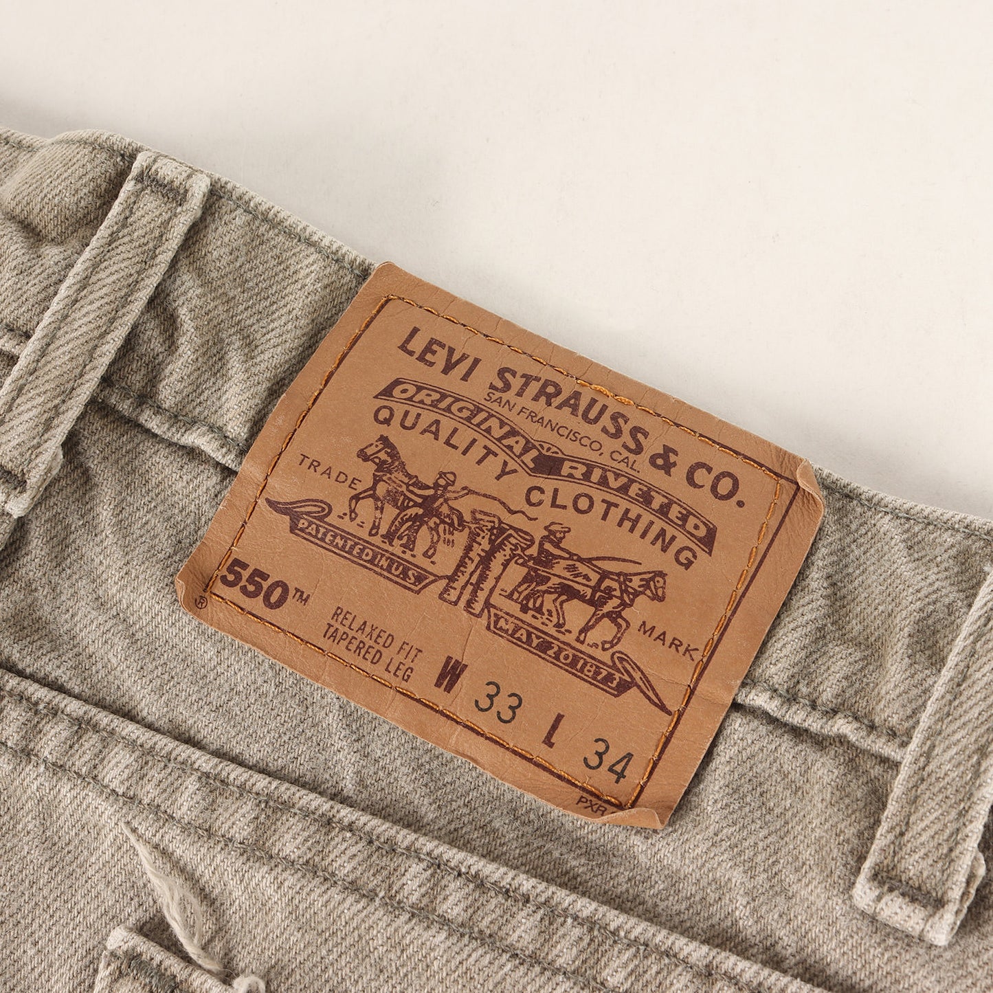 90s 550 リラックス テーパード 先染め カラーデニムパンツ / USA製 40550-0232