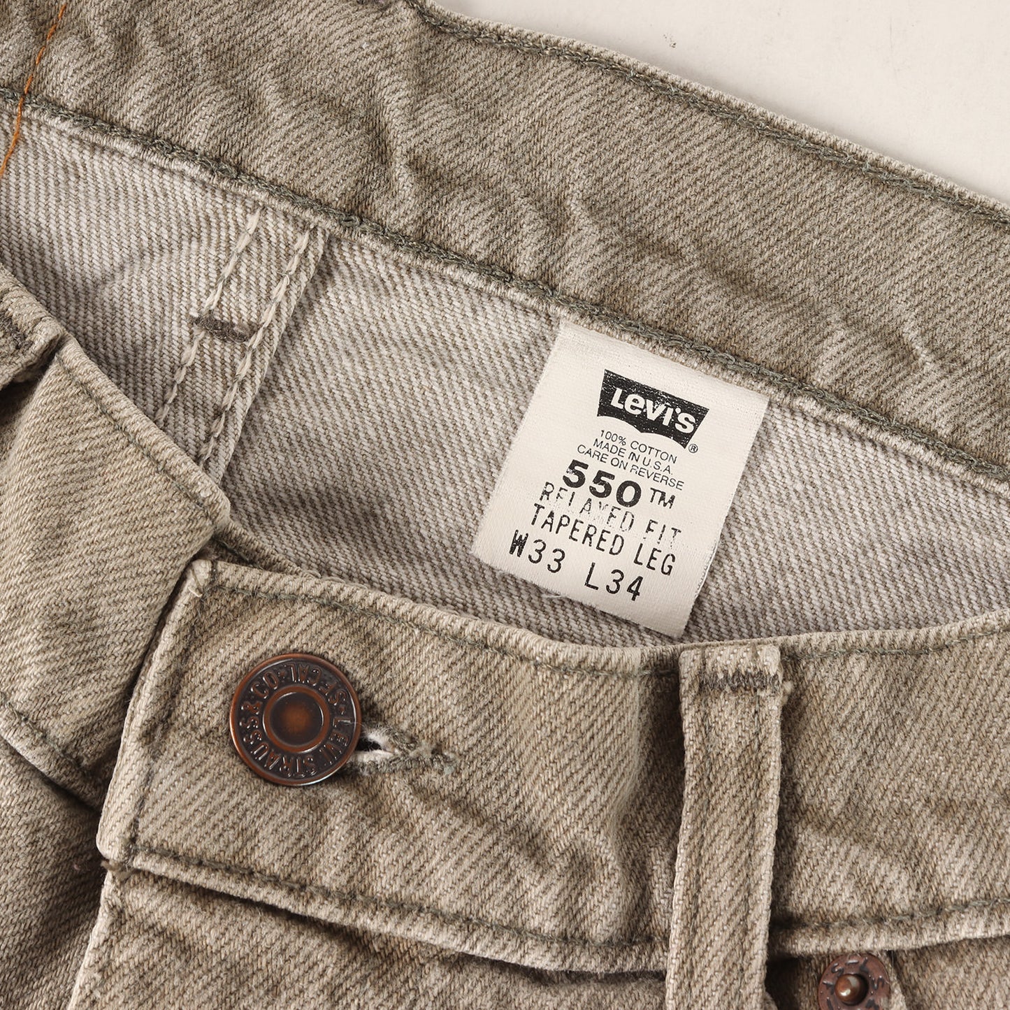 90s 550 リラックス テーパード 先染め カラーデニムパンツ / USA製 40550-0232