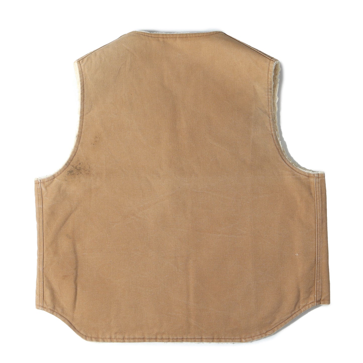 [USA製 星タグ] 80s 裏ボア ブラウンダック フルジップ ワークベスト