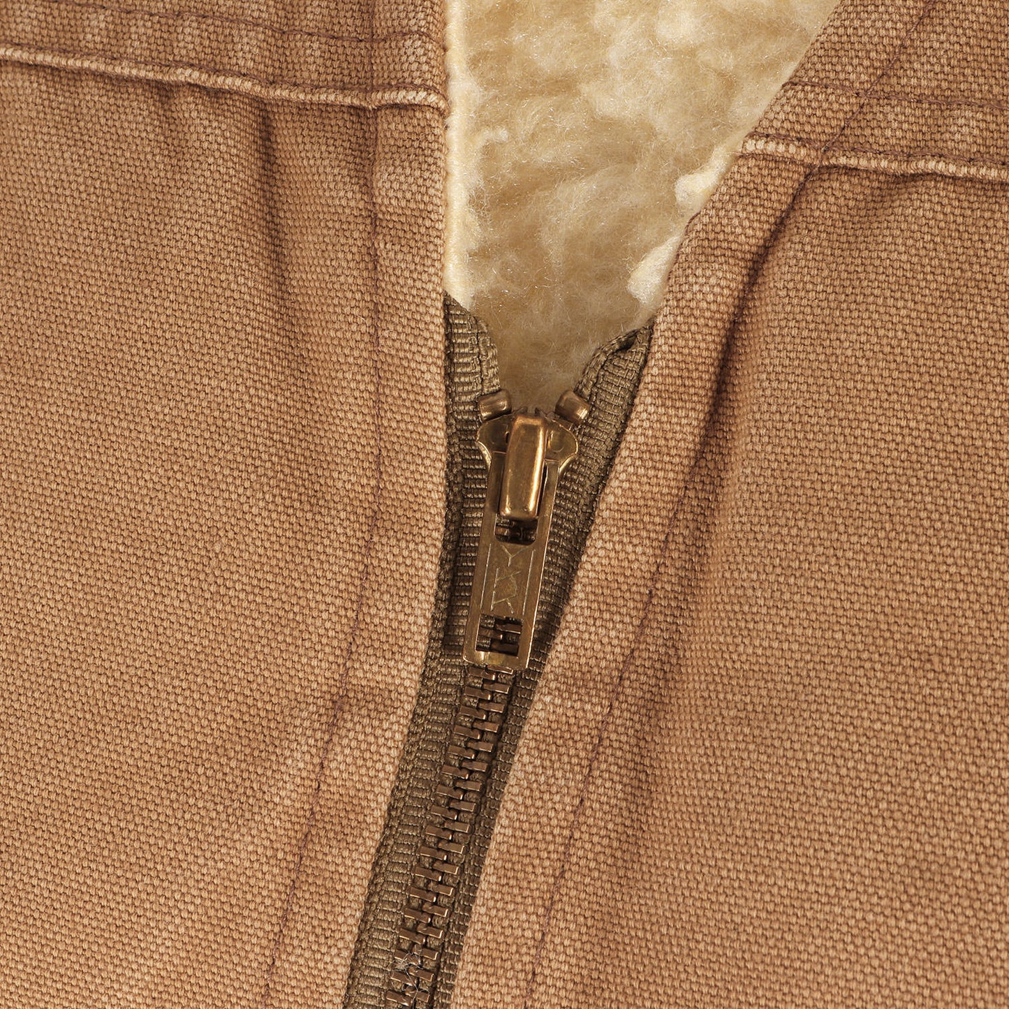 [USA製 星タグ] 80s 裏ボア ブラウンダック フルジップ ワークベスト