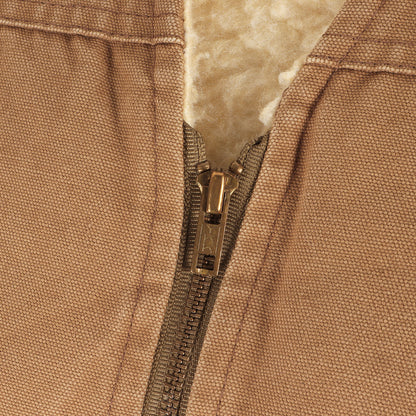 [USA製 星タグ] 80s 裏ボア ブラウンダック フルジップ ワークベスト