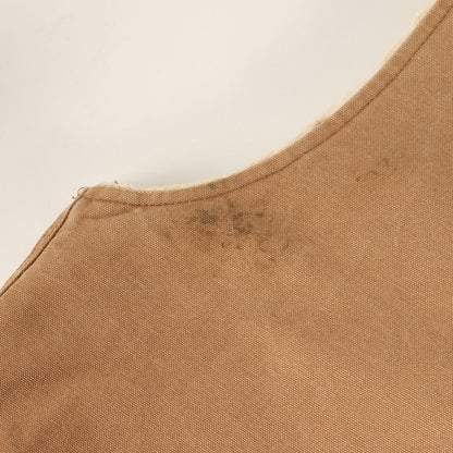 [USA製 星タグ] 80s 裏ボア ブラウンダック フルジップ ワークベスト