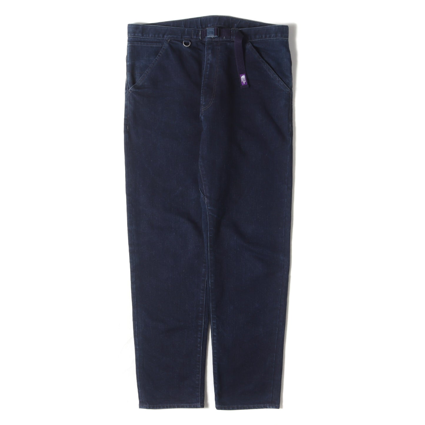 ウェビングベルト付き ストレッチ デニムパンツ (Webbing Belt Denim Pants)