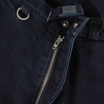 ウェビングベルト付き ストレッチ デニムパンツ (Webbing Belt Denim Pants)