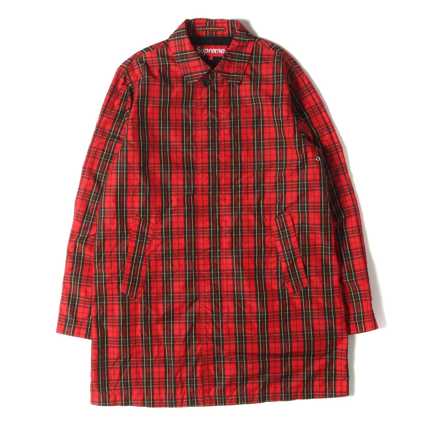 クラシックロゴ タータンチェック ステンカラーコート(Plaid Trench Coat)