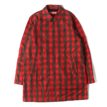 クラシックロゴ タータンチェック ステンカラーコート(Plaid Trench Coat)