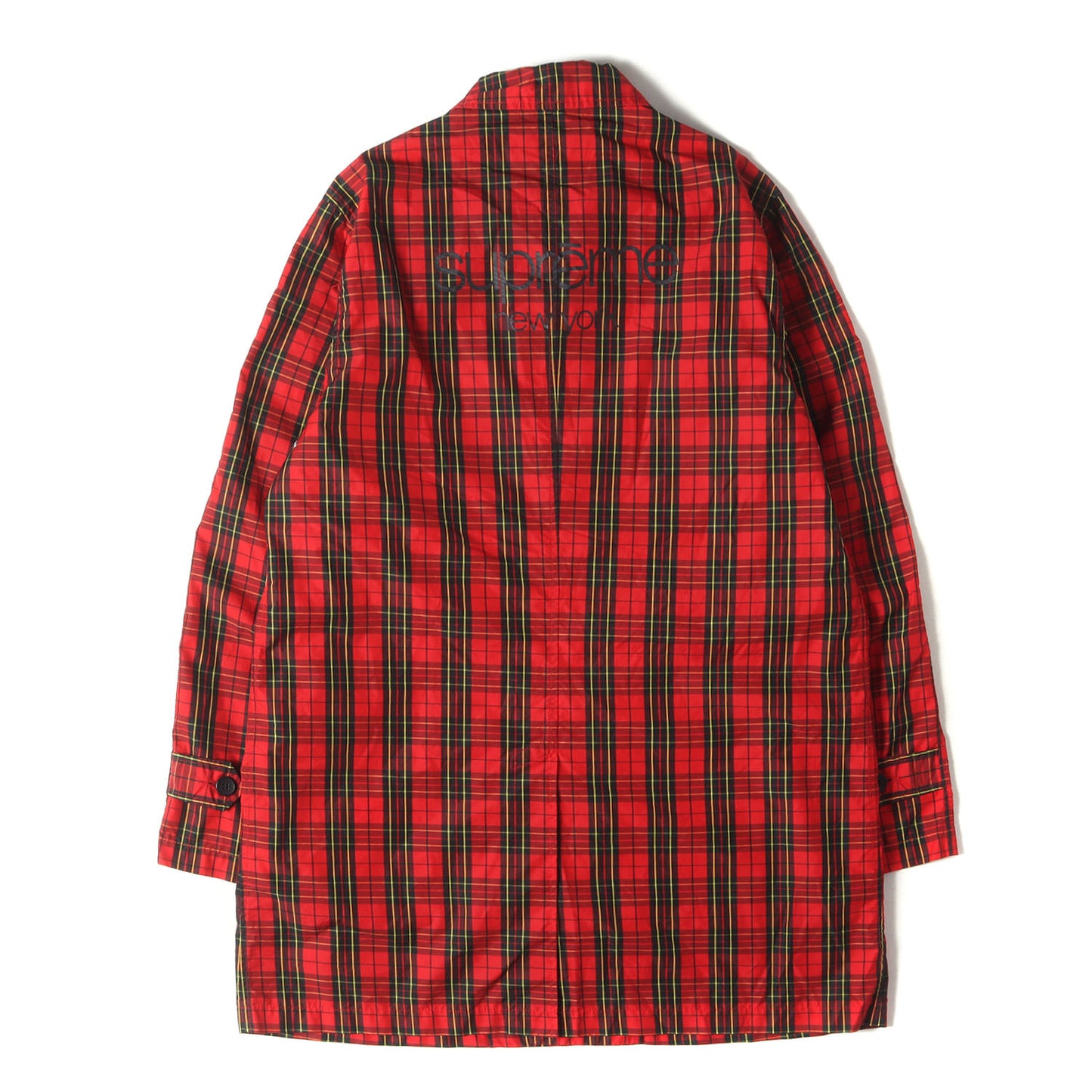 クラシックロゴ タータンチェック ステンカラーコート(Plaid Trench Coat)