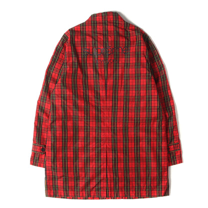 クラシックロゴ タータンチェック ステンカラーコート(Plaid Trench Coat)