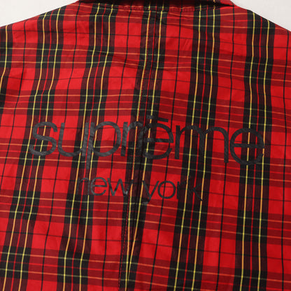 クラシックロゴ タータンチェック ステンカラーコート(Plaid Trench Coat)