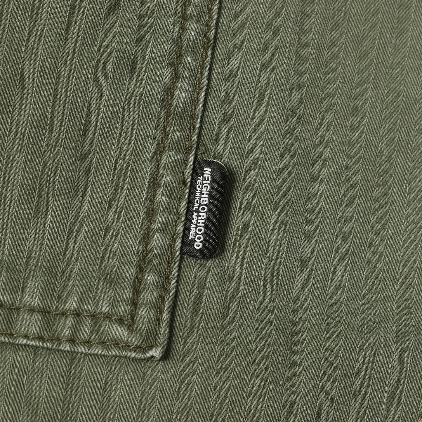 落書きグラフィック ヘリンボーン ミリタリーシャツ(PEACE 69 / C-SHIRT. LS)