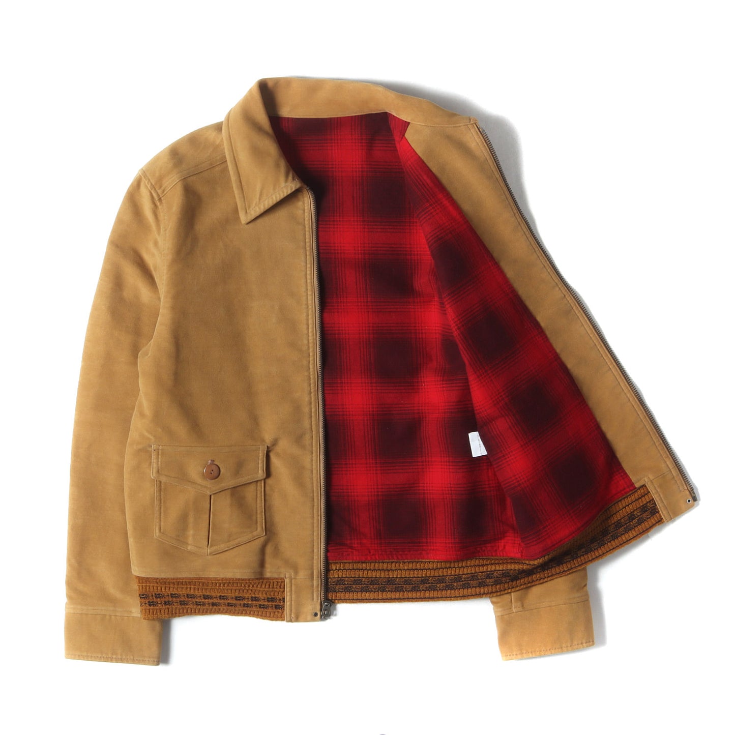 裏地チェック モールスキン チョップ ジャケット (Chop Jacket)