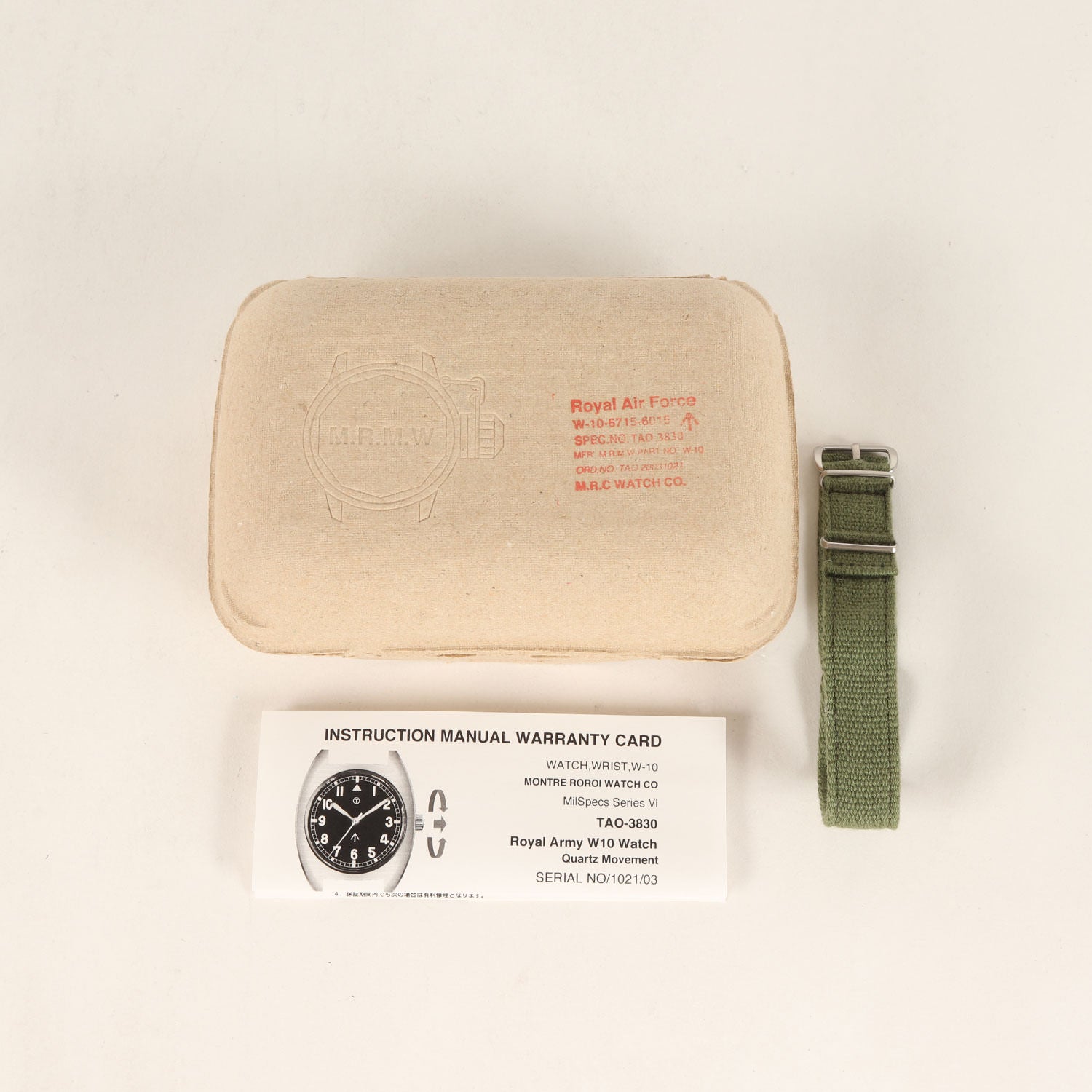 M.R.C. WATCH CO. イギリス軍 復刻モデル ROYAL ARMY W-10 Watch