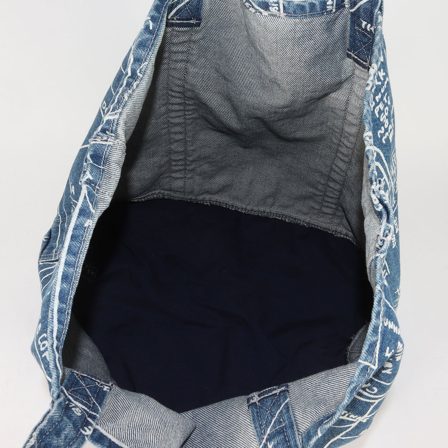 ゴンズマップ柄 デニム トートバッグ(Gonz Map Denim Tote)