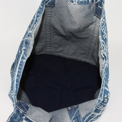 ゴンズマップ柄 デニム トートバッグ(Gonz Map Denim Tote)