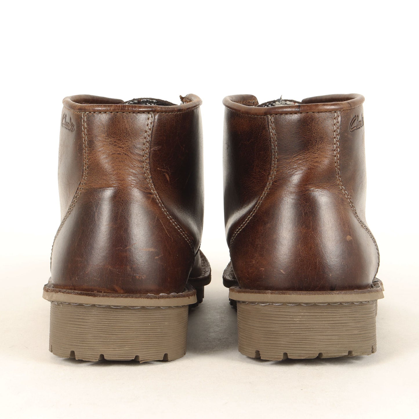 チェックライニング レザー モカシンブーツ