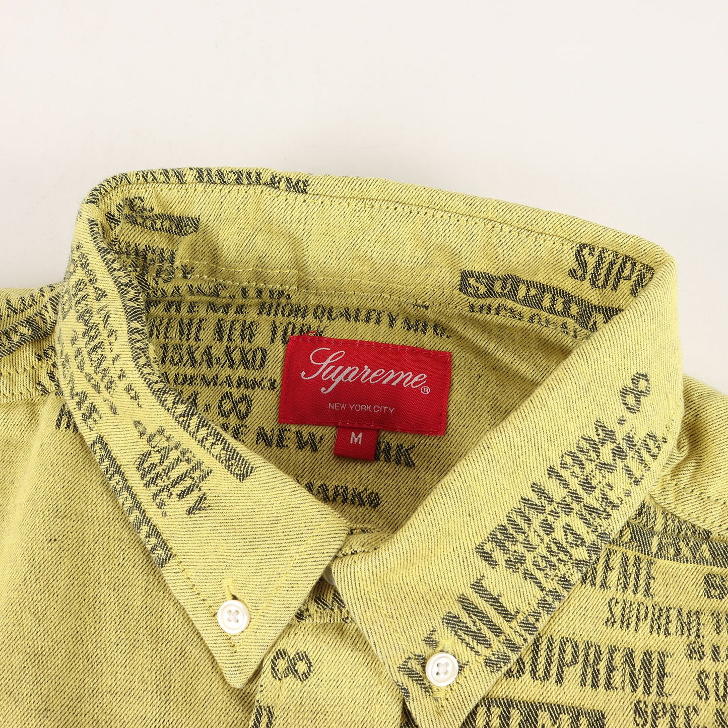 23SS トレードマーク ジャカード デニム ボタンダウンシャツ(Trademark Jacquard Denim Shirt)