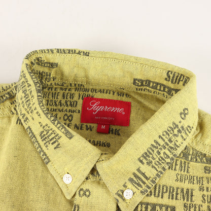23SS トレードマーク ジャカード デニム ボタンダウンシャツ(Trademark Jacquard Denim Shirt)