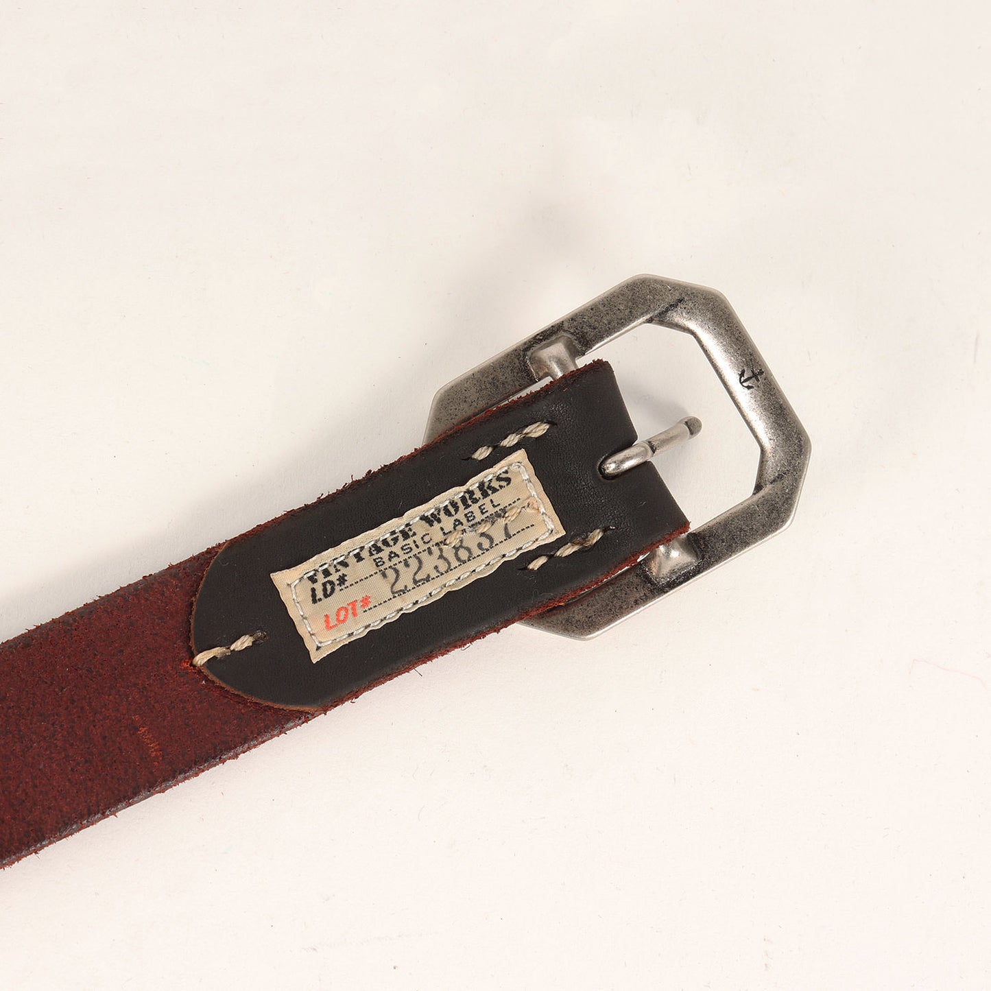 アポロコンチョ付き 茶芯ベンズレザーベルト(Leather belt 7Hole)