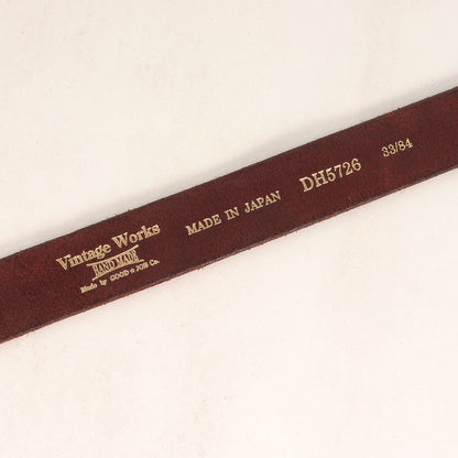 アポロコンチョ付き 茶芯ベンズレザーベルト(Leather belt 7Hole)