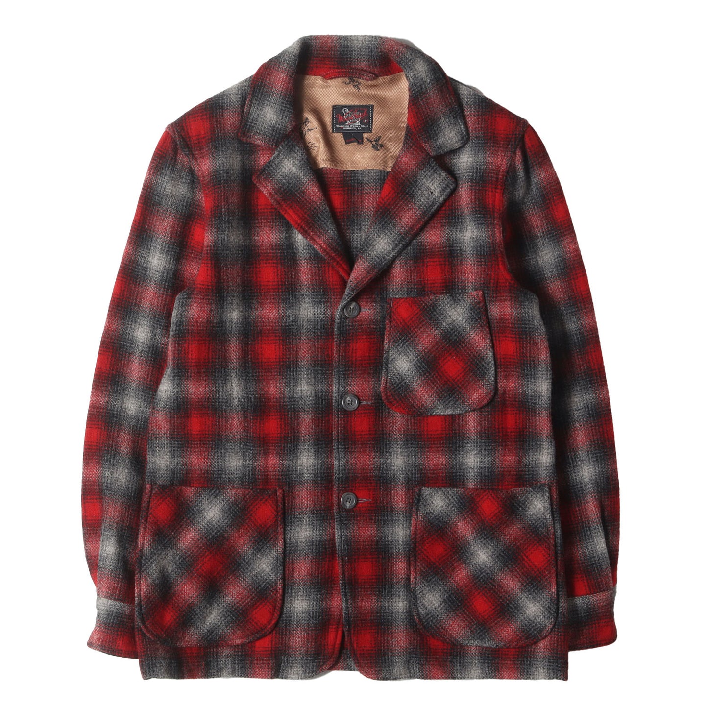 オンブレチェック ウール 3B ジャケット / USA製 WOOLRICH WOOLEN MILLS
