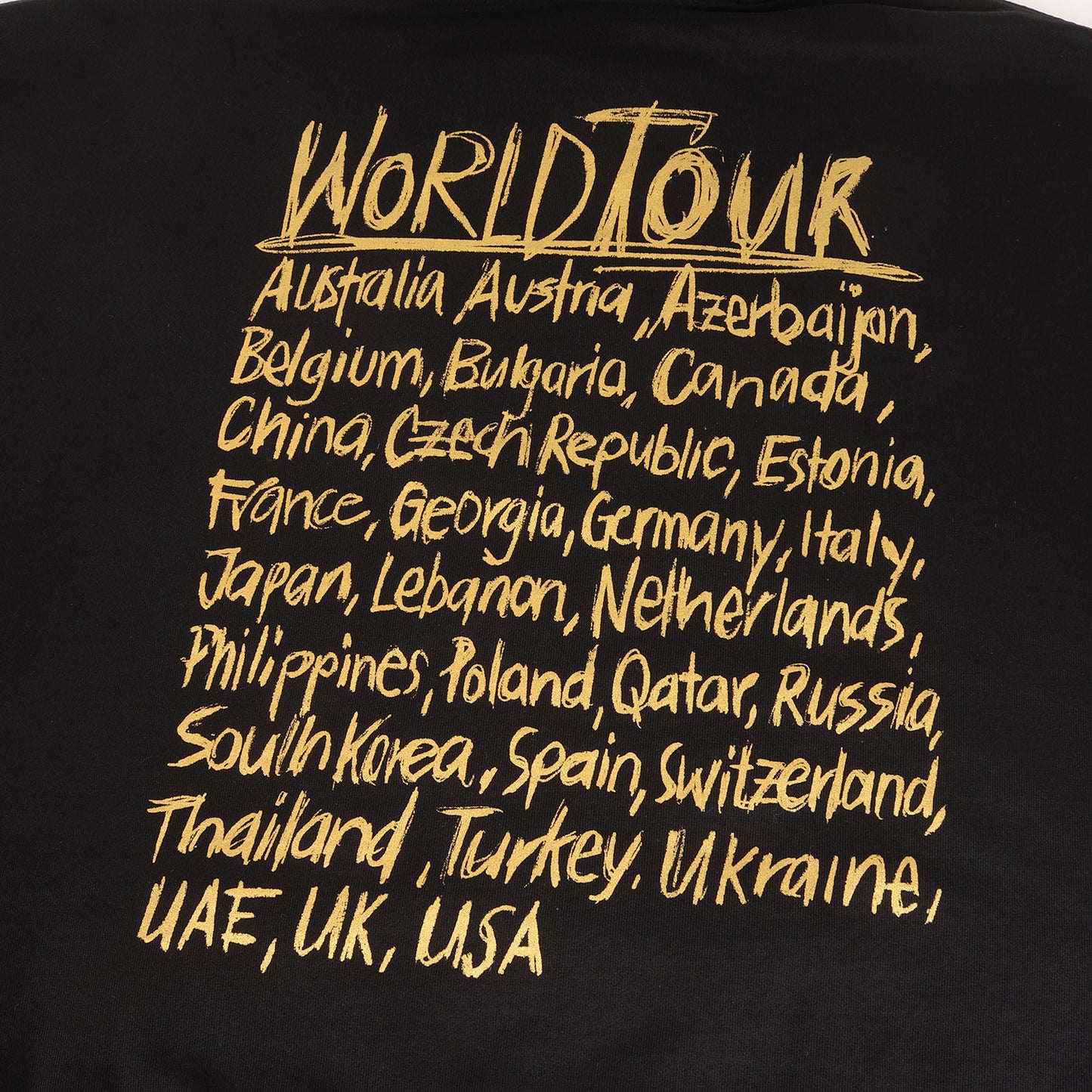 22SS ワールドツアー オーバーサイズ ヘビー スウェットパーカー(WORLD TOUR HOODIE)