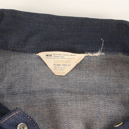 [濃紺 短丈ボックス] 70s バットダイ デニムジャケット J.C.Penney RANCH CRAFT