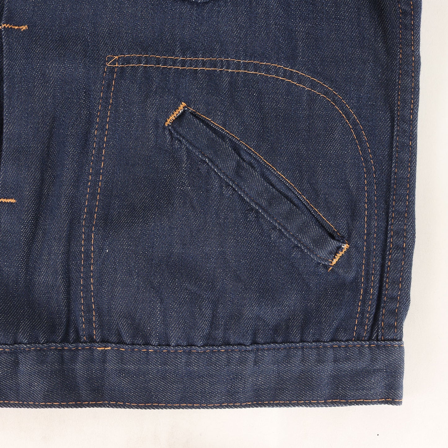 [濃紺 短丈ボックス] 70s バットダイ デニムジャケット J.C.Penney RANCH CRAFT