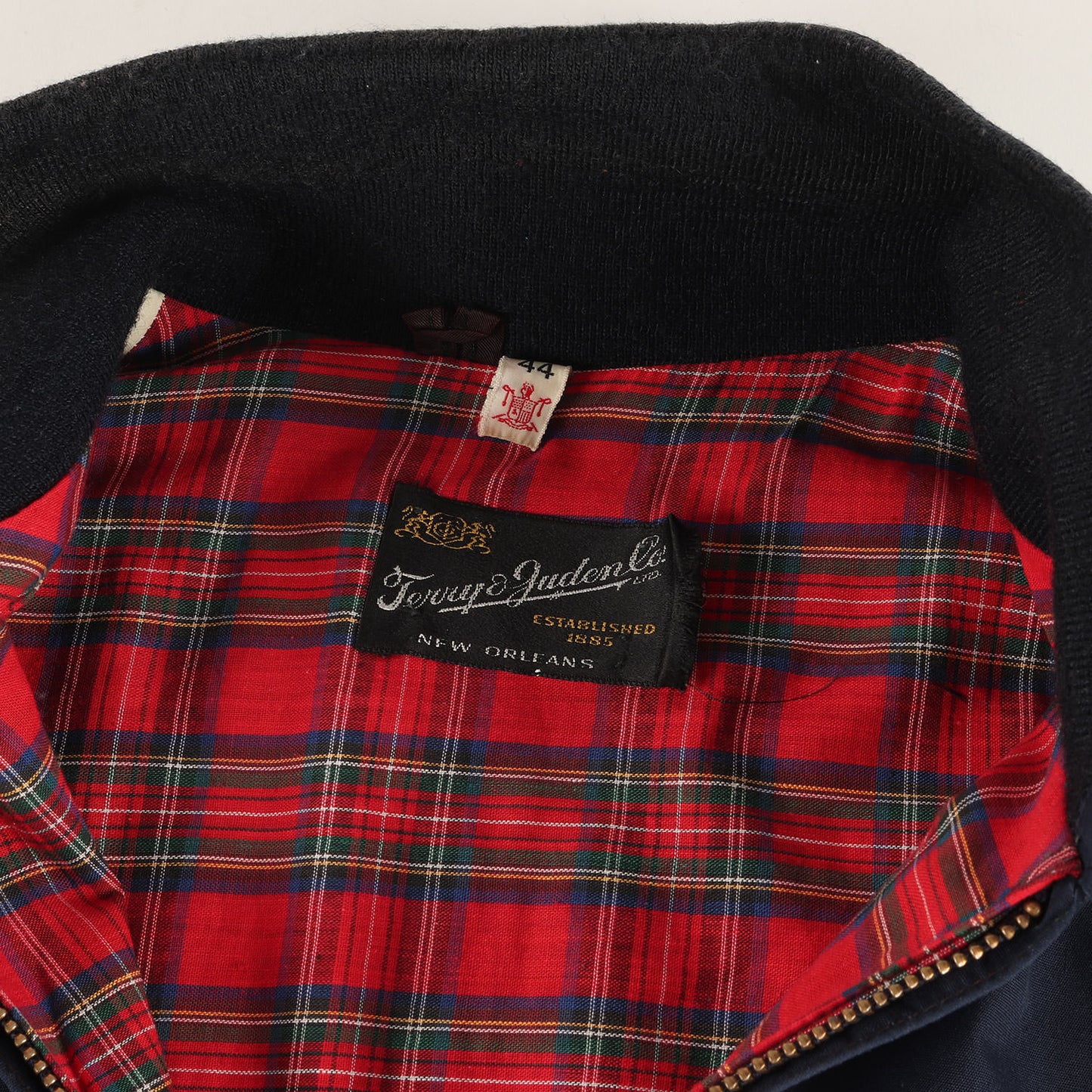 70s 裏地チェック ポリコットン ハリントン ジャケット Terry & Juden Co.