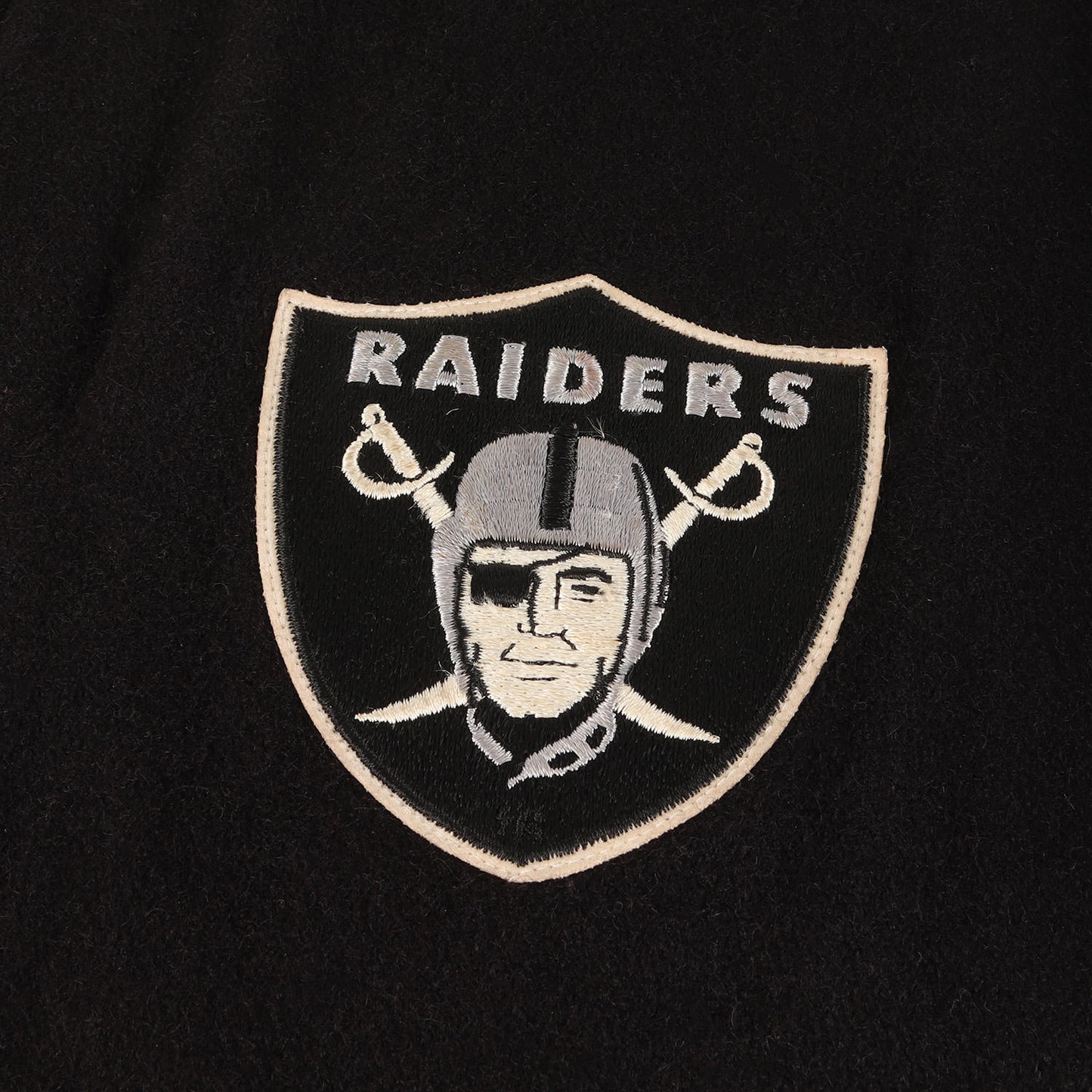 [人気モデル] 90s NFL ラスベガス・レイダース メルトンウール スタジャン / USA製 Chalk Line