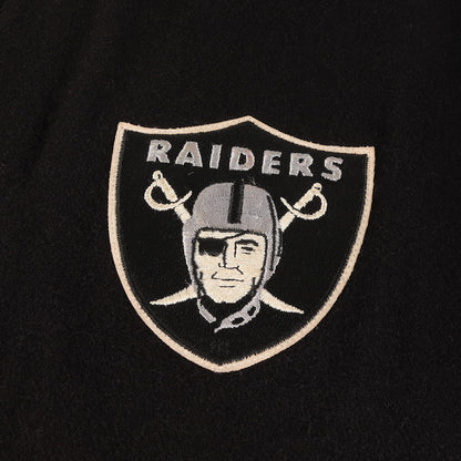 [人気モデル] 90s NFL ラスベガス・レイダース メルトンウール スタジャン / USA製 Chalk Line
